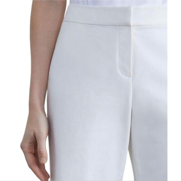 Lafayette 148 heritage Manhattan Slim Bermuda Shorts in White Plus Size 22 - Picture 6 of 12